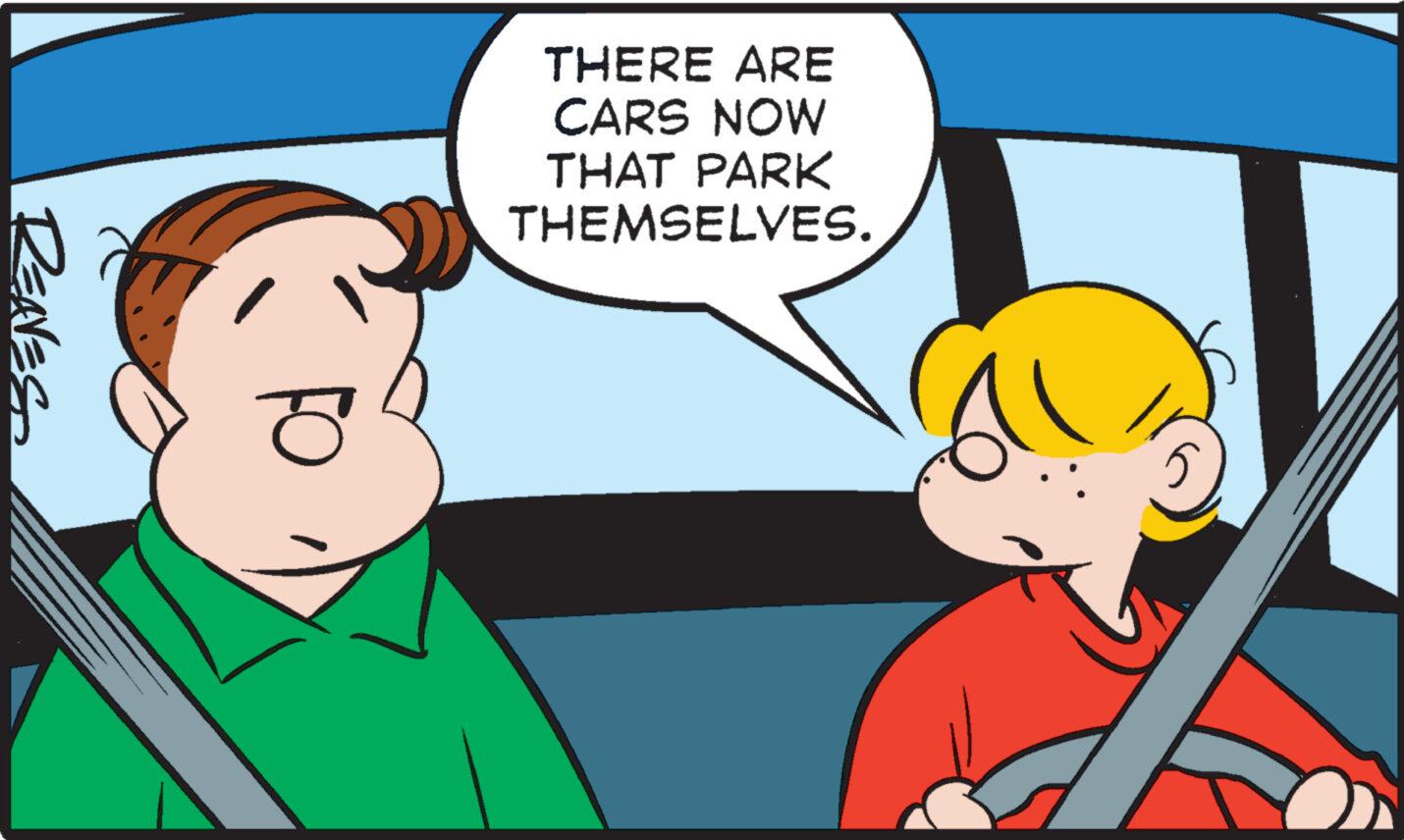 Fun OCR: RENES O THERE ARE CARS NOW THAT PARK THEMSELVES. RENES O THERE ARE CARS NOW THAT PARK THEMSELVES .