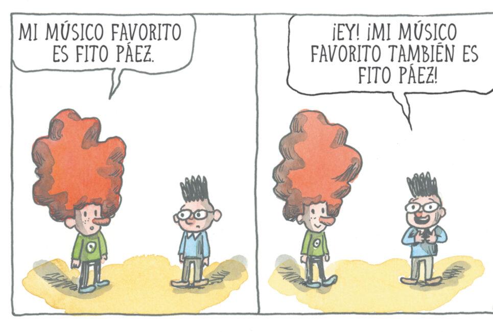 Fictional character OCR: MI MÚSICO FAVORITO ES FITO PÁEZ ¡EY! ¡MI MÚSICO FAVORITO TAMBIÉN ES FITO PAEZ! @ 03 MI MÚSICO FAVORITO ES FITO PÁEZ ¡ EY ! ¡ MI MÚSICO FAVORITO TAMBIÉN ES FITO PAEZ ! @ 03