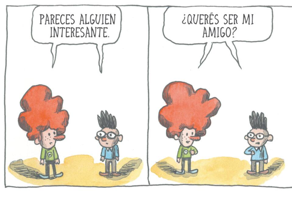 Conversation OCR: PARECES ALGUIEN INTERESANTE. ¿QUERÉS SER MI AMIGO? CAN PARECES ALGUIEN INTERESANTE . ¿ QUERÉS SER MI AMIGO ? CAN