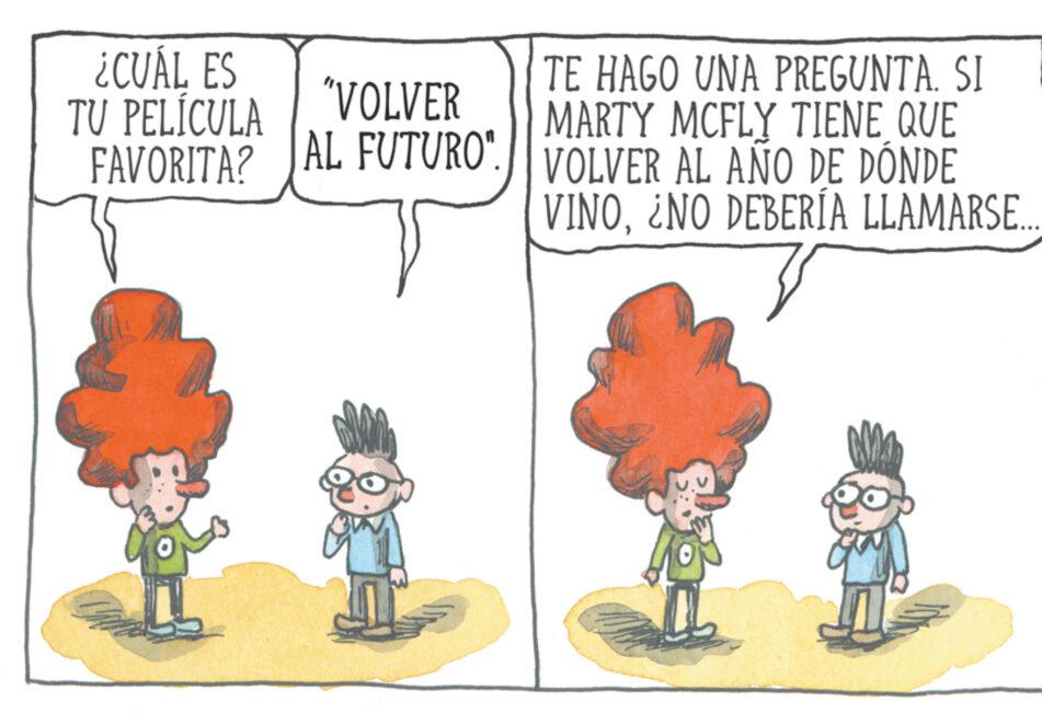 Adaptation OCR: ¿CUÁL ES TU PELÍCULA FAVORITA? "VOLVER AL FUTURO". TE HAGO UNA PREGUNTA. SI MARTY MCFLY TIENE QUE VOLVER AL AÑO DE DÓNDE VINO¿NO DEBERÍA LLAMARSE….….. alan ¿ CUÁL ES TU PELÍCULA FAVORITA ? " VOLVER AL FUTURO " . TE HAGO UNA PREGUNTA . SI MARTY MCFLY TIENE QUE VOLVER AL AÑO DE DÓNDE VINO¿ NO DEBERÍA LLAMARSE … . … .. alan