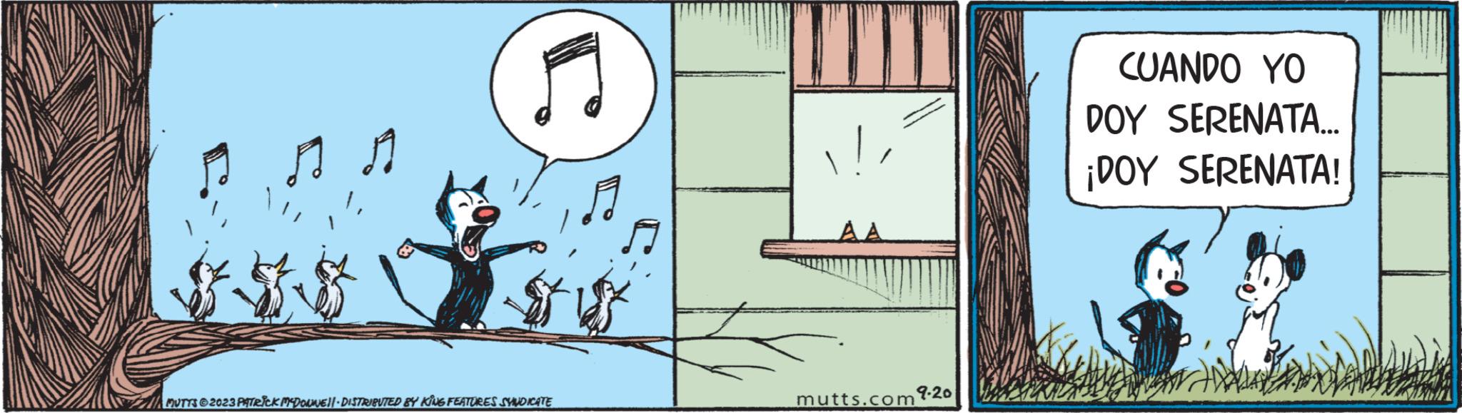 Slope OCR: MUTTS @2023 PATRICK MCDONNIE!|· DISTRIBUTED BY KING FEATURES SYNDICATE AA mutts.com 9.20 CUANDO YO DOY SERENATA.... ¡DOY SERENATA! MUTTS @ 2023 PATRICK MCDONNIE ! | · DISTRIBUTED BY KING FEATURES SYNDICATE AA mutts.com 9.20 CUANDO YO DOY SERENATA .... ¡ DOY SERENATA !