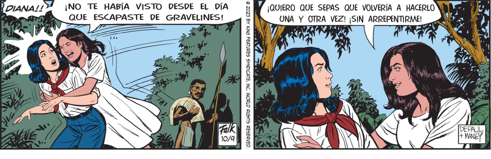 Font OCR: DIANA!! 21 X ¡NO TE HABÍA VISTO DESDE EL DÍA QUE ESCAPASTE DE GRAVELINES! 144 Falk 10/9 © 2023 BY KING FEATURES SYNDICATEINC. WORLD RIGHTS RESERVED. ¡QUIERO QUE SEPAS QUE VOLVERÍA A HACERLO UNA Y OTRA VEZ! ¡SIN ARREPENTIRME! DE PAUL + MANLEY DIANA !! 21 X ¡ NO TE HABÍA VISTO DESDE EL DÍA QUE ESCAPASTE DE GRAVELINES ! 144 Falk 10/9 © 2023 BY KING FEATURES SYNDICATEINC . WORLD RIGHTS RESERVED . ¡ QUIERO QUE SEPAS QUE VOLVERÍA A HACERLO UNA Y OTRA VEZ ! ¡ SIN ARREPENTIRME ! DE PAUL + MANLEY