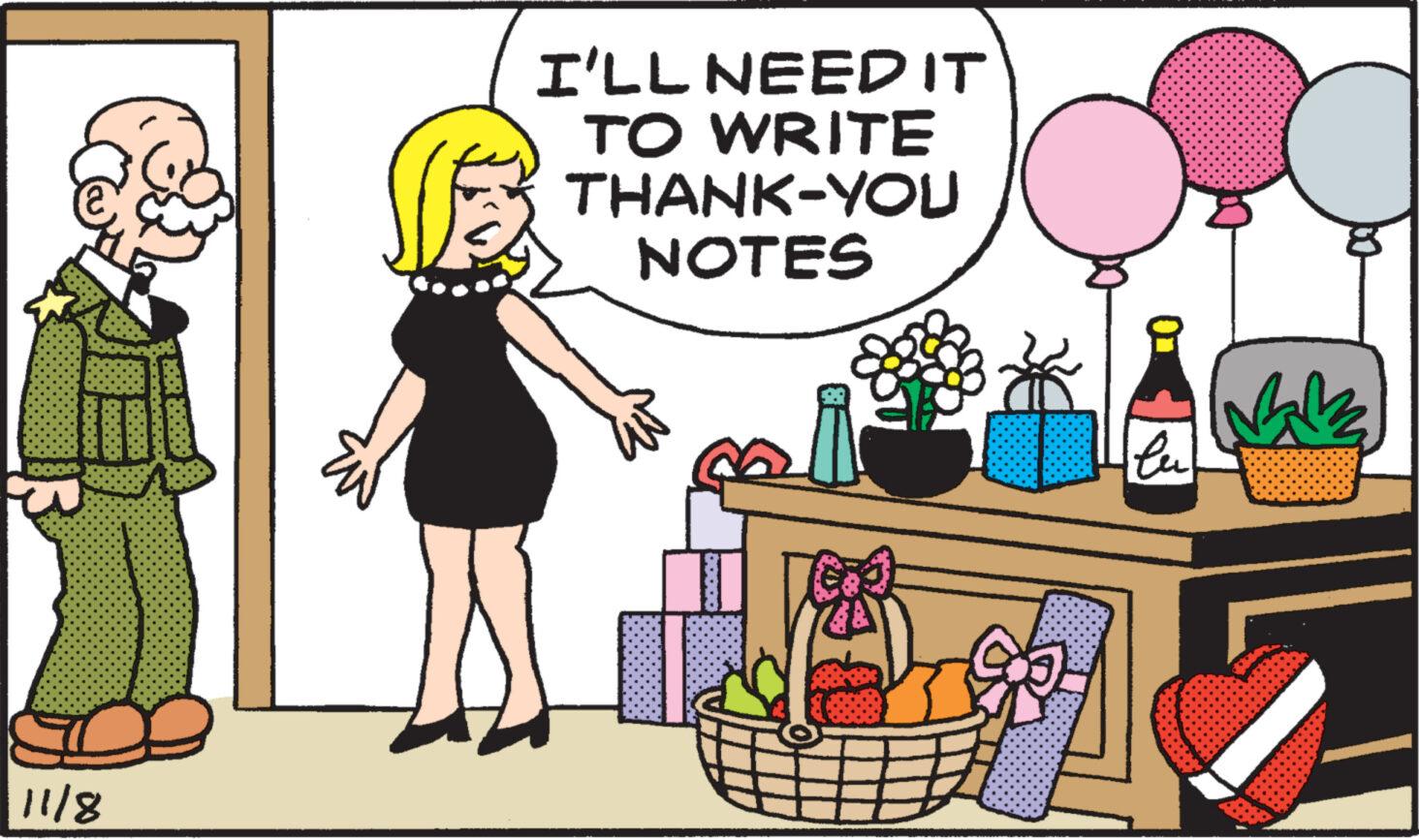 Party supply OCR: 11/8 NOER 200309 I'LL NEED IT TO WRITE THANK-YOU NOTES 50 lui 11/8 NOER 200309 I'LL NEED IT TO WRITE THANK - YOU NOTES 50 lui