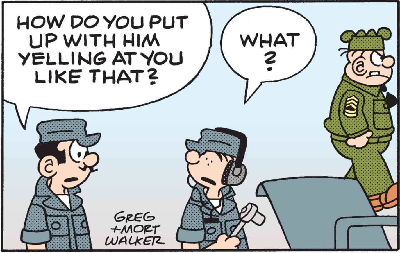 Gesture OCR: HOW DO YOU PUT UP WITH HIM YELLING AT YOU LIKE THAT? GREG +MORT WALKER WHAT ? HOW DO YOU PUT UP WITH HIM YELLING AT YOU LIKE THAT ? GREG + MORT WALKER WHAT ?