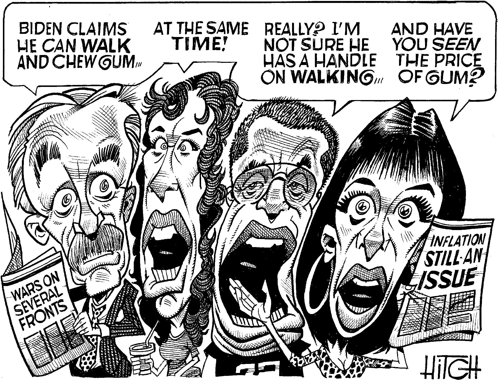 Mammal OCR: BIDEN CLAIMS HE CAN WALK AND CHEW GUM Z THE VI WARS ON SEVERAL FRONTS THE TELE 200000. ?? ?? ?? JIU AT THE SAME TIME! ????? REALLY? I'M NOT SURE HE HAS A HANDLE ON WALKING W AND HAVE YOU SEEN THE PRICE OF GUM? INFLATION STILL AN ISSUE HITCH BIDEN CLAIMS HE CAN WALK AND CHEW GUM Z THE VI WARS ON SEVERAL FRONTS THE TELE 200000 . ?? ?? ?? JIU AT THE SAME TIME ! ????? REALLY ? I'M NOT SURE HE HAS A HANDLE ON WALKING W AND HAVE YOU SEEN THE PRICE OF GUM ? INFLATION STILL AN ISSUE HITCH