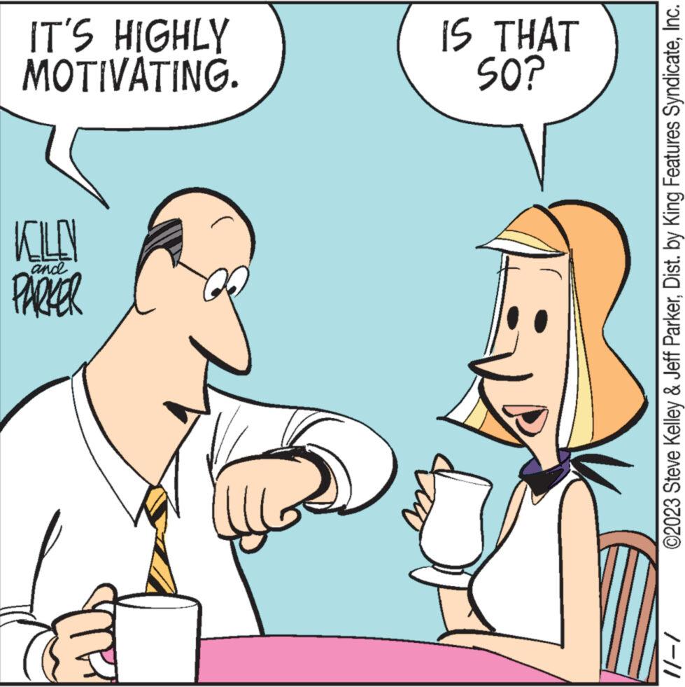Mammal OCR: /-/1 PARKER and KILD MOTIVATING. IT'S HIGHLY 50? IS THAT ©2023 Steve Kelley & Jeff ParkerInc. / - / 1 PARKER and KILD MOTIVATING . IT'S HIGHLY 50 ? IS THAT © 2023 Steve Kelley & Jeff ParkerDist . by King Features Syndicate