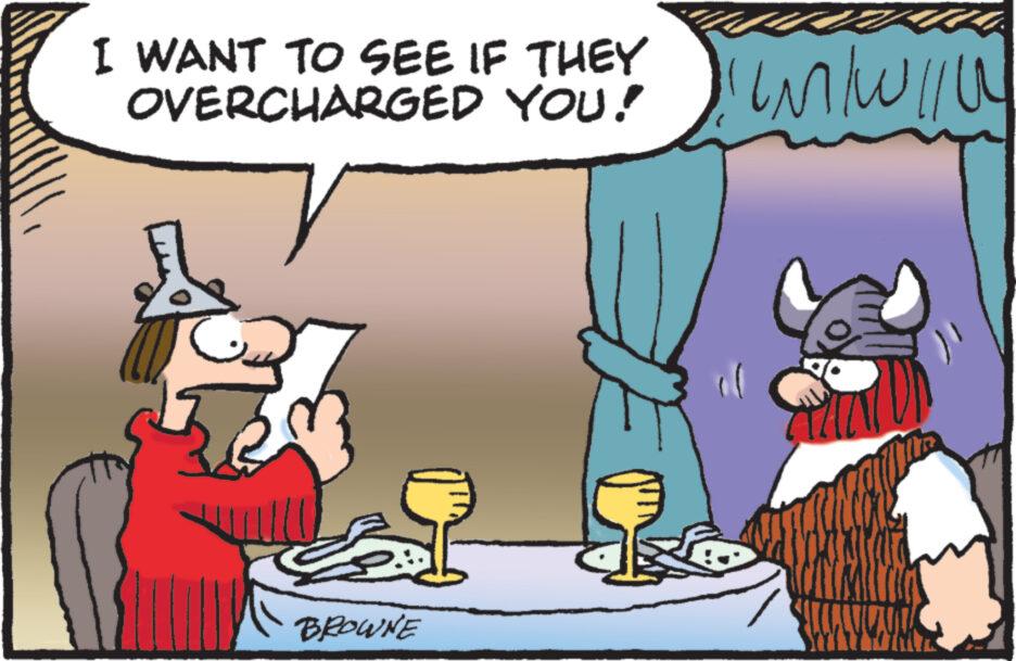 Rectangle OCR: I WANT TO SEE IF THEY OVERCHARGED YOU! ? BROWNE ????? I WANT TO SEE IF THEY OVERCHARGED YOU ! ? BROWNE ?????