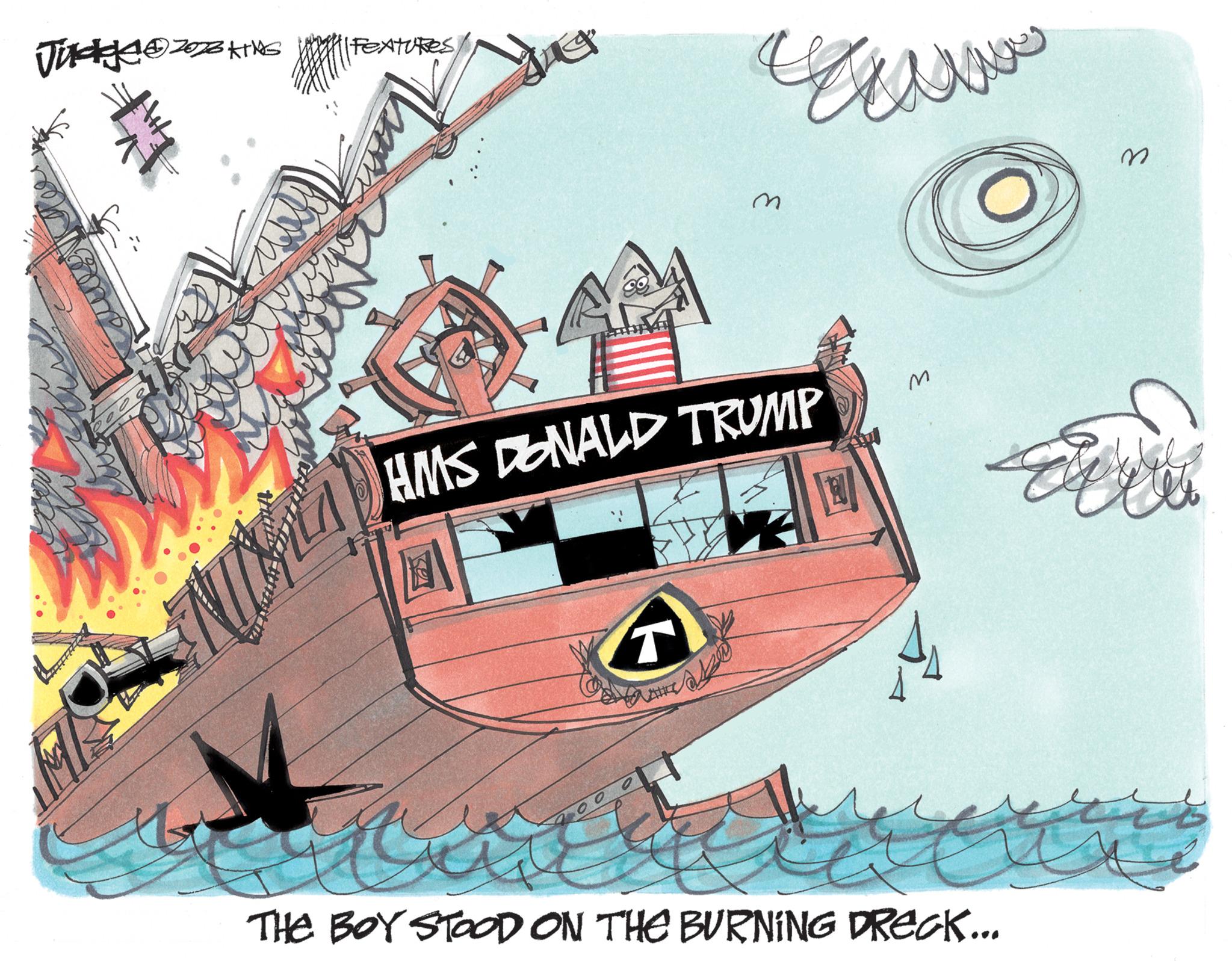 Circle OCR: Judge 2073 KING ti FEATURES JAN T ?? HMS DONALD TRUMP ? ??? m www M THE BOY STOOD ON THE BURNING DRECK... n Judge 2073 KING ti FEATURES JAN T ?? HMS DONALD TRUMP ? ??? m www M THE BOY STOOD ON THE BURNING DRECK ... n