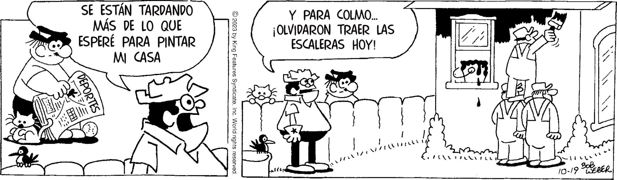 Gesture OCR: SE ESTÁN TARDANDO MÁS DE LO QUE ESPERÉ PARA PINTAR MI CASA DEPORTES Y PARA COLMO... ¡OLVIDARON TRAER LAS ESCALERAS HOY! SIM ALLVILL 10-19 BOB BEBER SE ESTÁN TARDANDO MÁS DE LO QUE ESPERÉ PARA PINTAR MI CASA DEPORTES Y PARA COLMO ... ¡ OLVIDARON TRAER LAS ESCALERAS HOY ! SIM ALLVILL 10-19 BOB BEBER