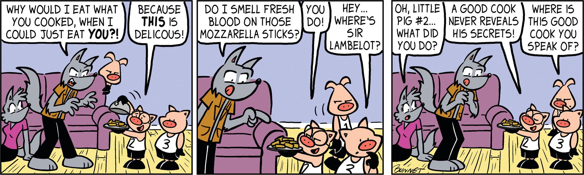 Humour OCR: WHY WOULD I EAT WHAT YOU COOKEDWHEN I COULD JUST EAT YOU?! BECAUSE THIS IS DELICOUS! 3 DO I SMELL FRESH YOU HEY... BLOOD ON THOSE DO! WHERE'S MOZZARELLA STICKS? SIR LAMBELOT? OHLITTLE PIG #2... WHAT DID YOU DO? BENNET A GOOD COOK NEVER REVEALS WHERE IS THIS GOOD HIS SECRETS! / COOK YOU SPEAK OF? 3 WHY WOULD I EAT WHAT YOU COOKEDWHEN I COULD JUST EAT YOU ?! BECAUSE THIS IS DELICOUS ! 3 DO I SMELL FRESH YOU HEY ... BLOOD ON THOSE DO ! WHERE'S MOZZARELLA STICKS ? SIR LAMBELOT ? OHLITTLE PIG # 2 ... WHAT DID YOU DO ? BENNET A GOOD COOK NEVER REVEALS WHERE IS THIS GOOD HIS SECRETS ! / COOK YOU SPEAK OF ? 3