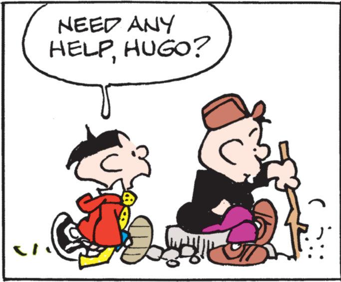 Interaction OCR: NEED ANY HELPHUGO? C NEED ANY HELPHUGO ? C