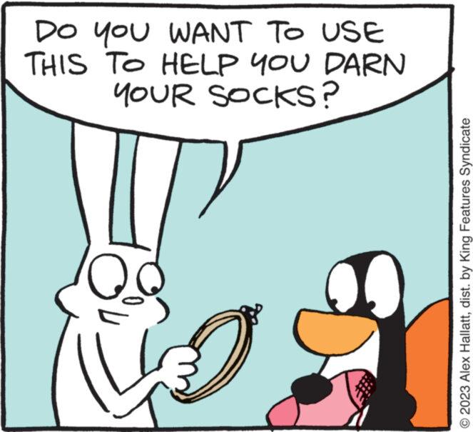 Gesture OCR: DO YOU WANT TO USE THIS TO HELP YOU DARN YOUR SOCKS? 2023 Alex Hallattdist. by King Features Syndicate DO YOU WANT TO USE THIS TO HELP YOU DARN YOUR SOCKS ? 2023 Alex Hallattdist . by King Features Syndicate