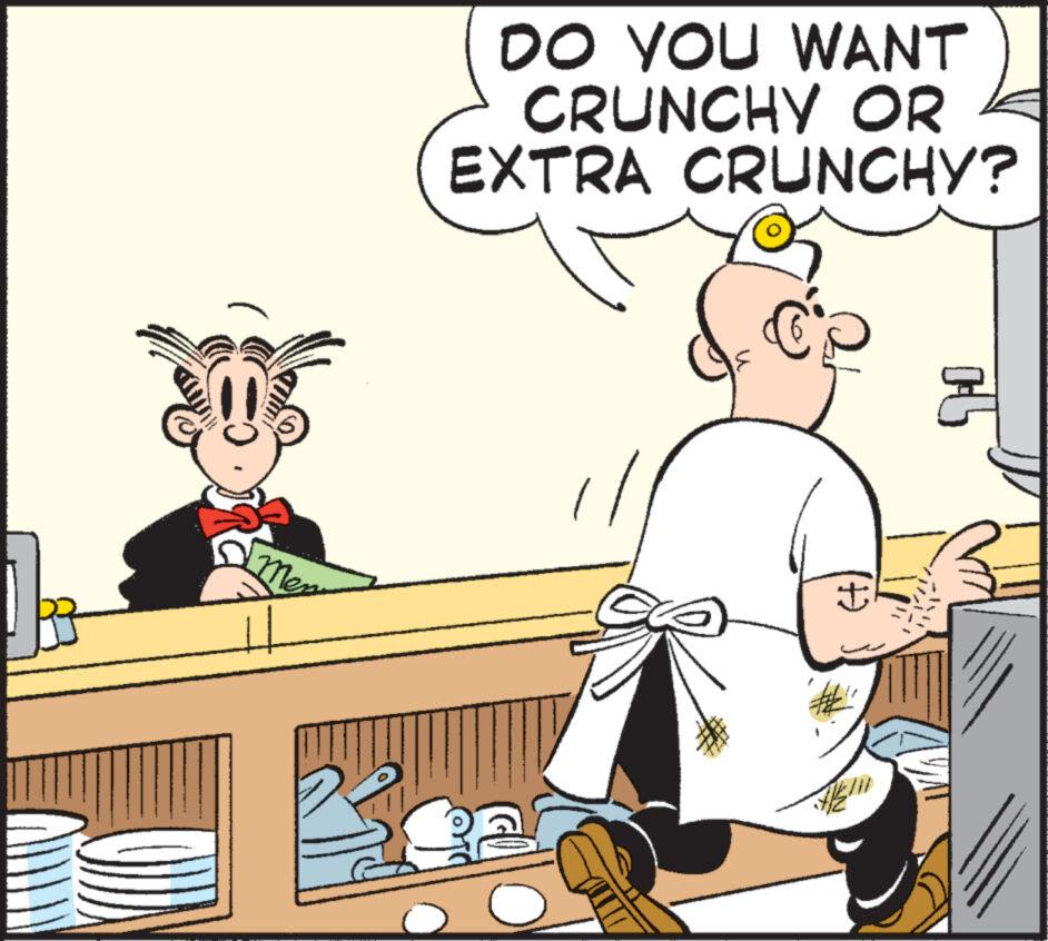 Art OCR: Mex DO YOU WANT CRUNCHY OR EXTRA CRUNCHY? ç I 4611 ch Mex DO YOU WANT CRUNCHY OR EXTRA CRUNCHY ? ç I 4611 ch