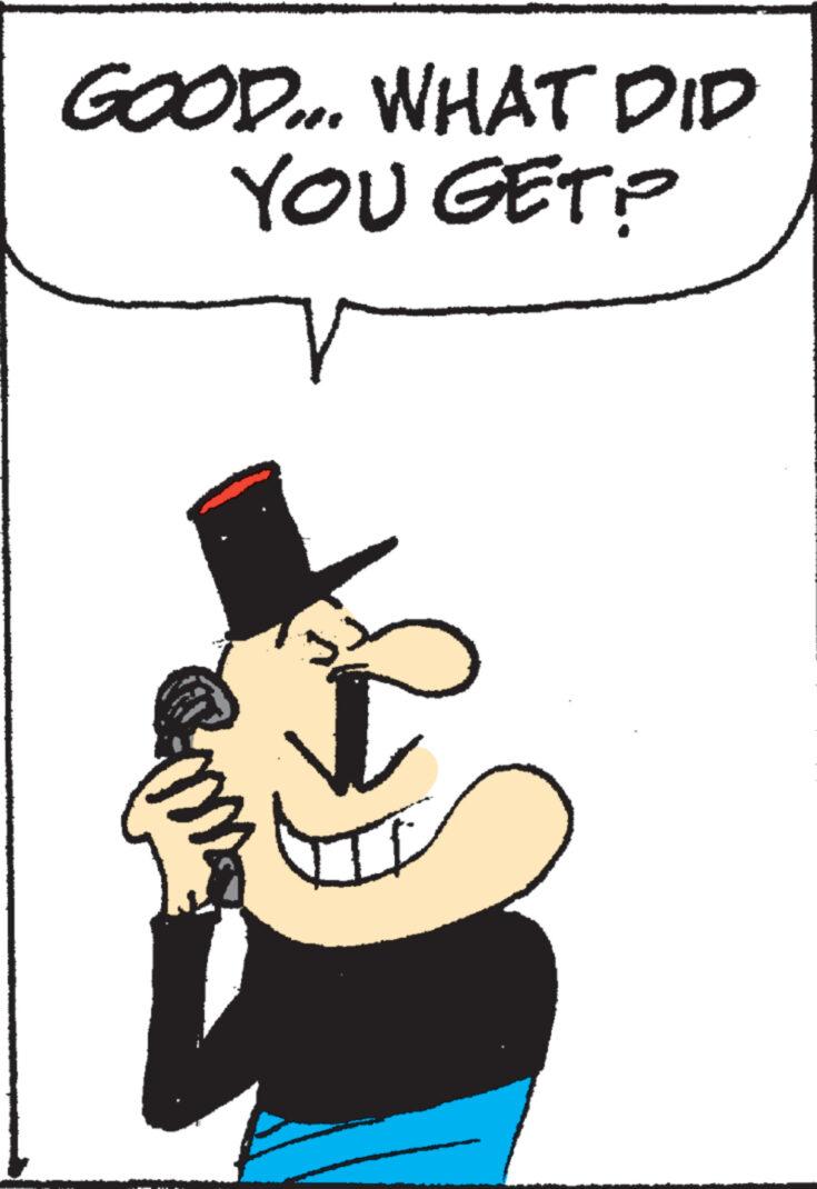Illustration OCR: GOOD... WHAT DID YOU GET? GOOD ... WHAT DID YOU GET ?