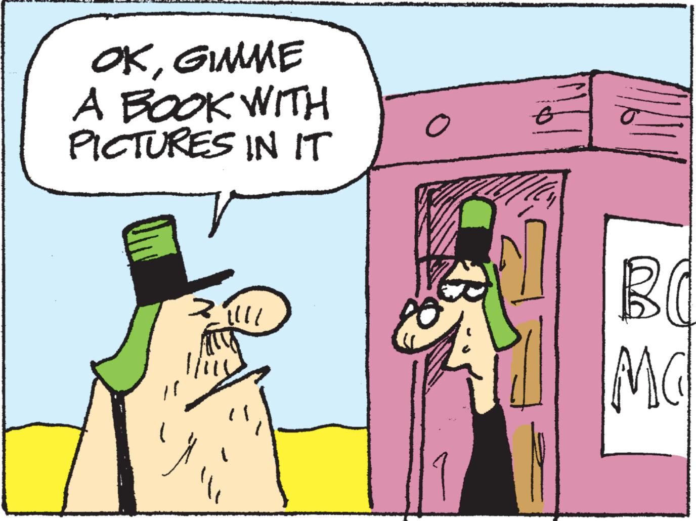 Line OCR: OKGIMME A BOOK WITH PICTURES IN IT ? Alll lily o e BO MC OKGIMME A BOOK WITH PICTURES IN IT ? Alll lily o e BO MC