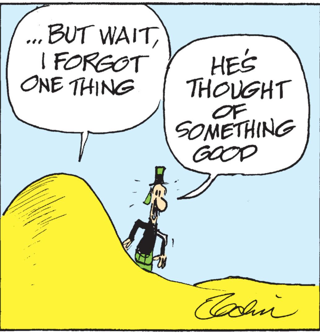 Art OCR: BUT WAITI FORGOT ONE THING www iTFiN HE'S THOUGHT OF SOMETHING GOOD Exhin BUT WAITI FORGOT ONE THING www iTFiN HE'S THOUGHT OF SOMETHING GOOD Exhin