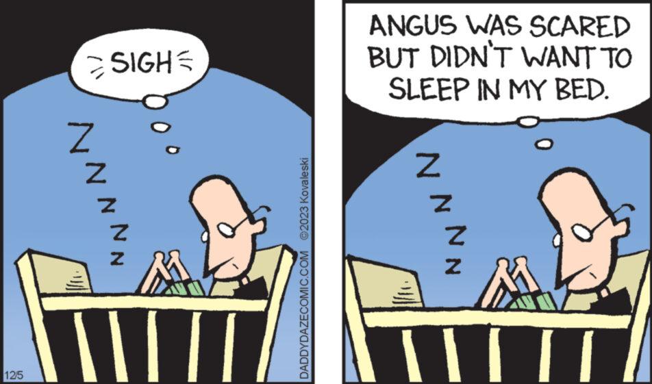 Font OCR: 125 N N N N N SIGH DADDYDAZECOMIC.COM ©2023 Kovaleski ANGUS WAS SCARED BUT DIDN'T WANT TO SLEEP IN MY BED. NNN Z || TIT 125 N N N N N SIGH DADDYDAZECOMIC.COM © 2023 Kovaleski ANGUS WAS SCARED BUT DIDN'T WANT TO SLEEP IN MY BED . NNN Z || TIT