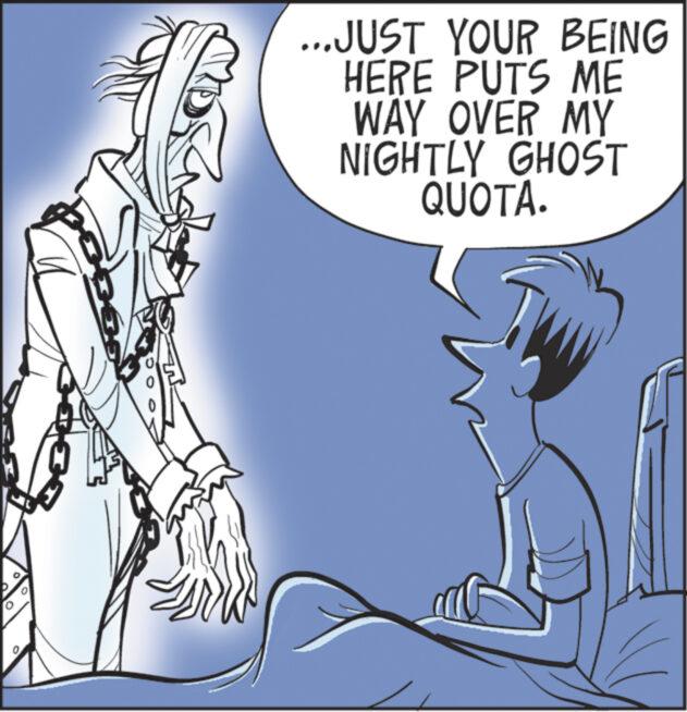 Sleeve OCR: ...JUST YOUR BEING HERE PUTS ME WAY OVER MY NIGHTLY GHOST QUOTA. ... JUST YOUR BEING HERE PUTS ME WAY OVER MY NIGHTLY GHOST QUOTA .