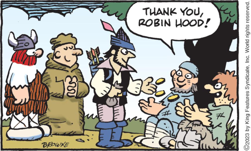 Gesture OCR: BROWNE mia say # vrs k ROBIN HOOD! THANK YOUInc. World rights reserved. BROWNE mia say # vrs k ROBIN HOOD ! THANK YOU?2023 by King Features SyndicateInc. World rights reserved .