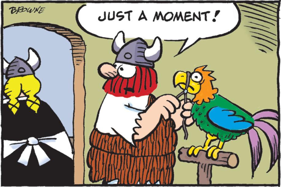 Fictional character OCR: BROWNE JUST A MOMENT! PU ???? O BROWNE JUST A MOMENT ! PU ???? O