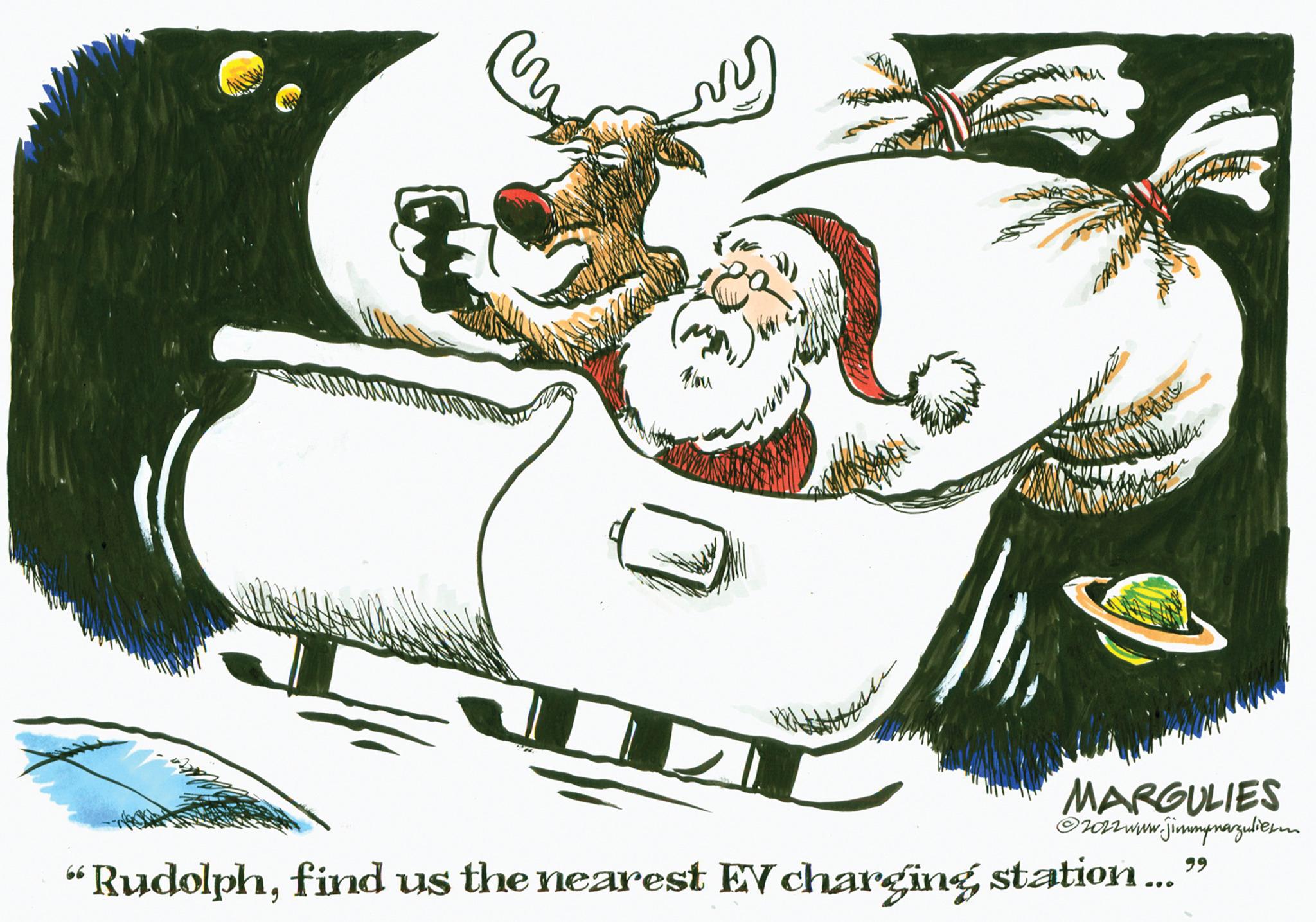 Terrestrial animal OCR: mang ???? www www MARGULIES ?2022 www.jimmynarzuliesm "Rudolphfind us the nearest EV charging station... mang ???? www www MARGULIES ?2022 www.jimmynarzuliesm " Rudolphfind us the nearest EV charging station ...