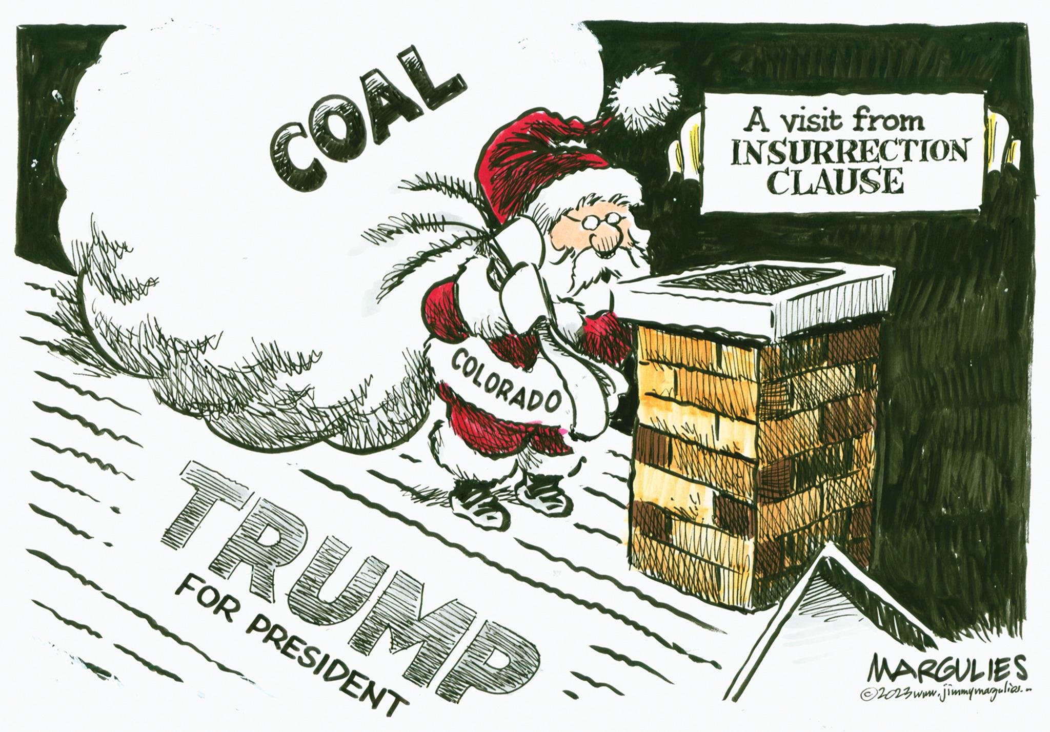 Advertising OCR: COAL COLORADO TRUMP FOR PRESIDENT ANA A visit from INSURRECTION CLAUSE MARGULIES ?2023 www.jimmy marzulias... COAL COLORADO TRUMP FOR PRESIDENT ANA A visit from INSURRECTION CLAUSE MARGULIES ?2023 www.jimmy marzulias ...