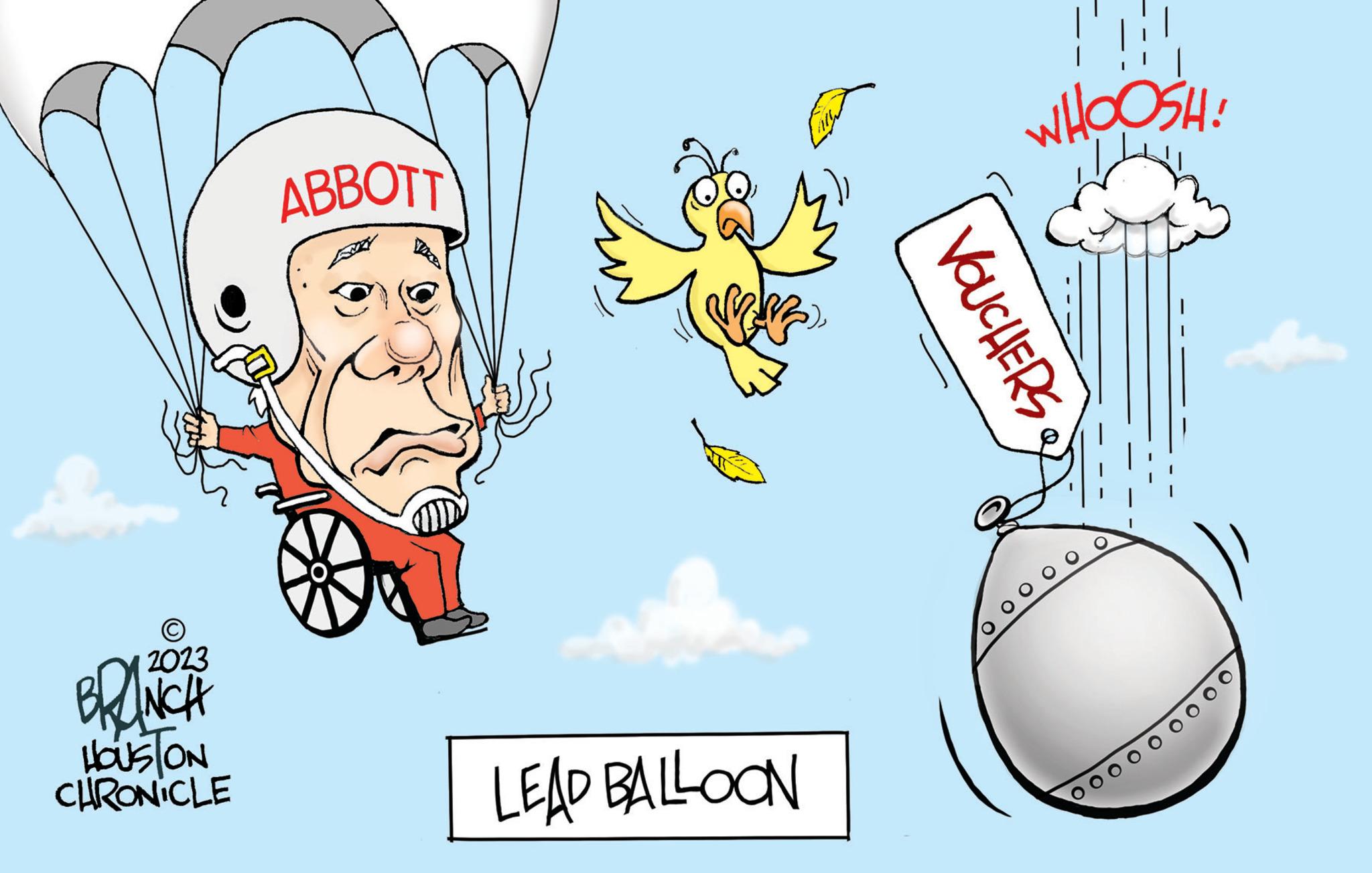 Illustration OCR: 2023 BRANCH HOUSTON CHRONICLE ABBOTT Ev LEAD BALLOON VOUCHERS WHOOSH! 0 0 0 0 0 0 0 0 2023 BRANCH HOUSTON CHRONICLE ABBOTT Ev LEAD BALLOON VOUCHERS WHOOSH ! 0 0 0 0 0 0 0 0