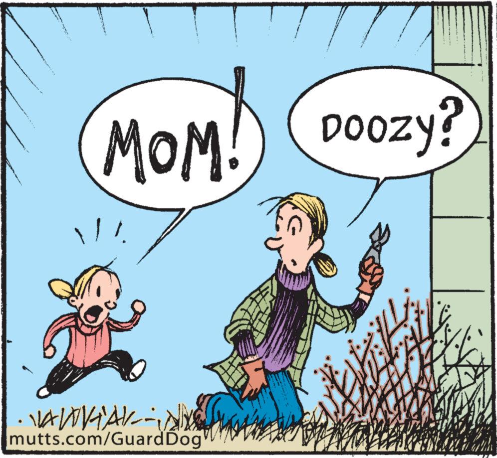 Gesture OCR: MOM! Doozy? • 1 ·VAWKIAK-NN mutts.com/Guard Dog sti MOM ! Doozy ? • 1 · VAWKIAK - NN mutts.com/Guard Dog sti