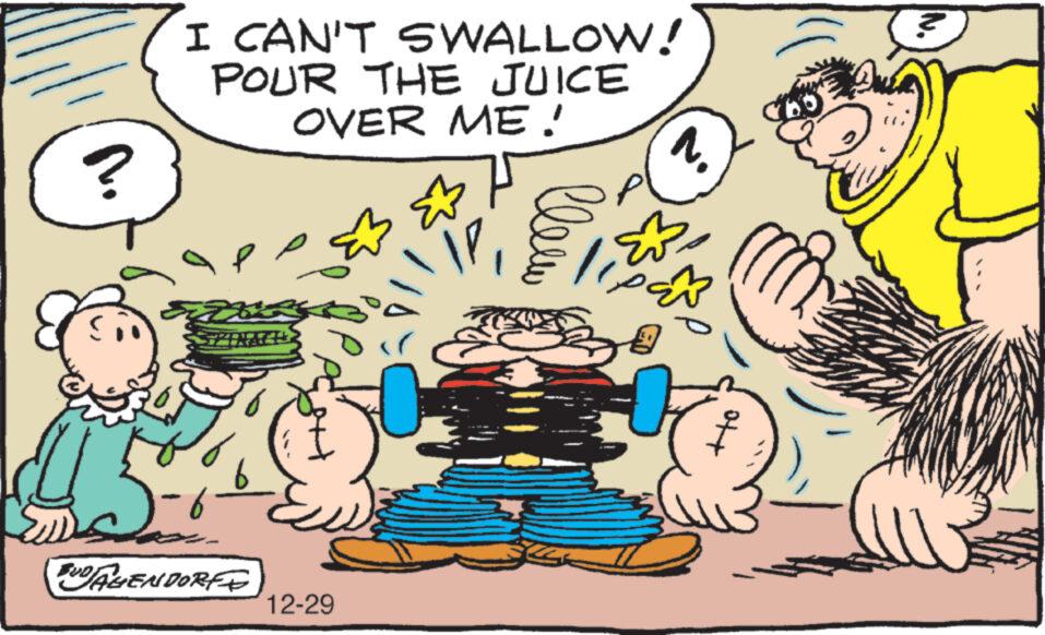 Happy OCR: ? I CAN'T SWALLOW! POUR THE JUICE OVER ME! -6 P BUDJAGENDORFF 12-29 ? "P lleuw 1 N. ? I CAN'T SWALLOW ! POUR THE JUICE OVER ME ! -6 P BUDJAGENDORFF 12-29 ? " P lleuw 1 N.
