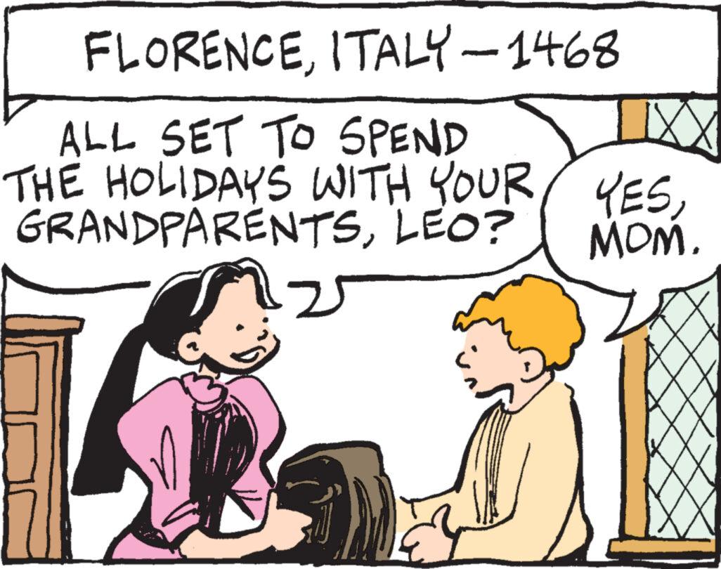 Mammal OCR: FLORENCEITALY - 1468 ALL SET TO SPEND THE HOLIDAYS WITH YOUR GRANDPARENTSLEO? 2 LIXX YESMOM. FLORENCEITALY - 1468 ALL SET TO SPEND THE HOLIDAYS WITH YOUR GRANDPARENTSLEO ? 2 LIXX YESMOM .