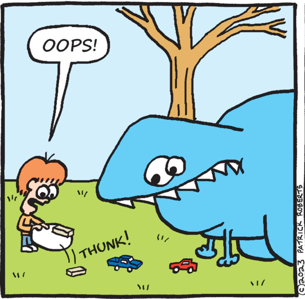Sharing OCR: OOPS! 81/ 1) THUNK! M (?/ ©2023 PATRICK ROBERTS OOPS ! 81 / 1 ) THUNK ! M ( ? / © 2023 PATRICK ROBERTS