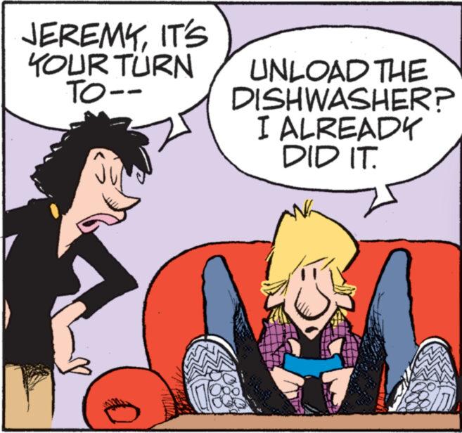 Gesture OCR: JEREMYIT'S YOUR TURN TO-- UNLOAD THE DISHWASHER? I ALREADY DID IT. JEREMYIT'S YOUR TURN TO- UNLOAD THE DISHWASHER ? I ALREADY DID IT .
