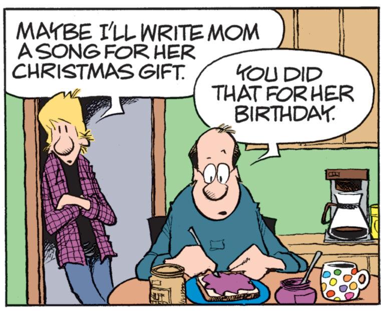 Conversation OCR: MAYBE I'LL WRITE MOM A SONG FOR HER CHRISTMAS GIFT. BUT KOU DID THAT FOR HER BIRTHDAY. 18 MAYBE I'LL WRITE MOM A SONG FOR HER CHRISTMAS GIFT . BUT KOU DID THAT FOR HER BIRTHDAY . 18