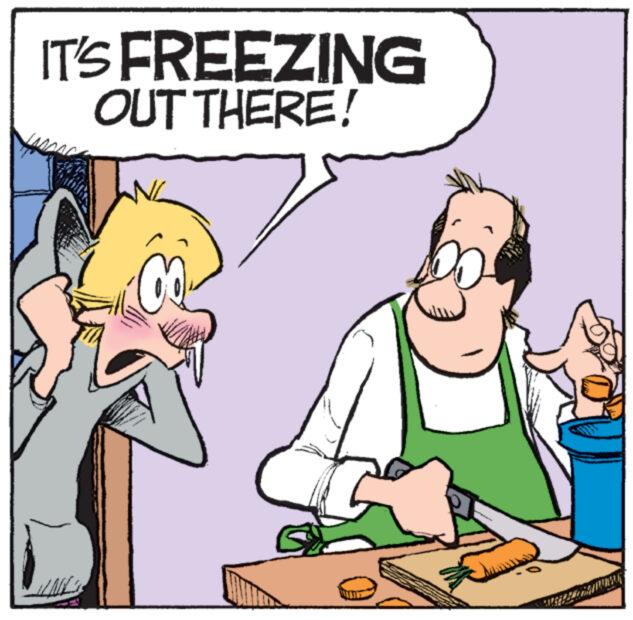 Fiction OCR: IT'S FREEZING OUT THERE! N wenyew wwwwww San IT'S FREEZING OUT THERE ! N wenyew wwwwww San