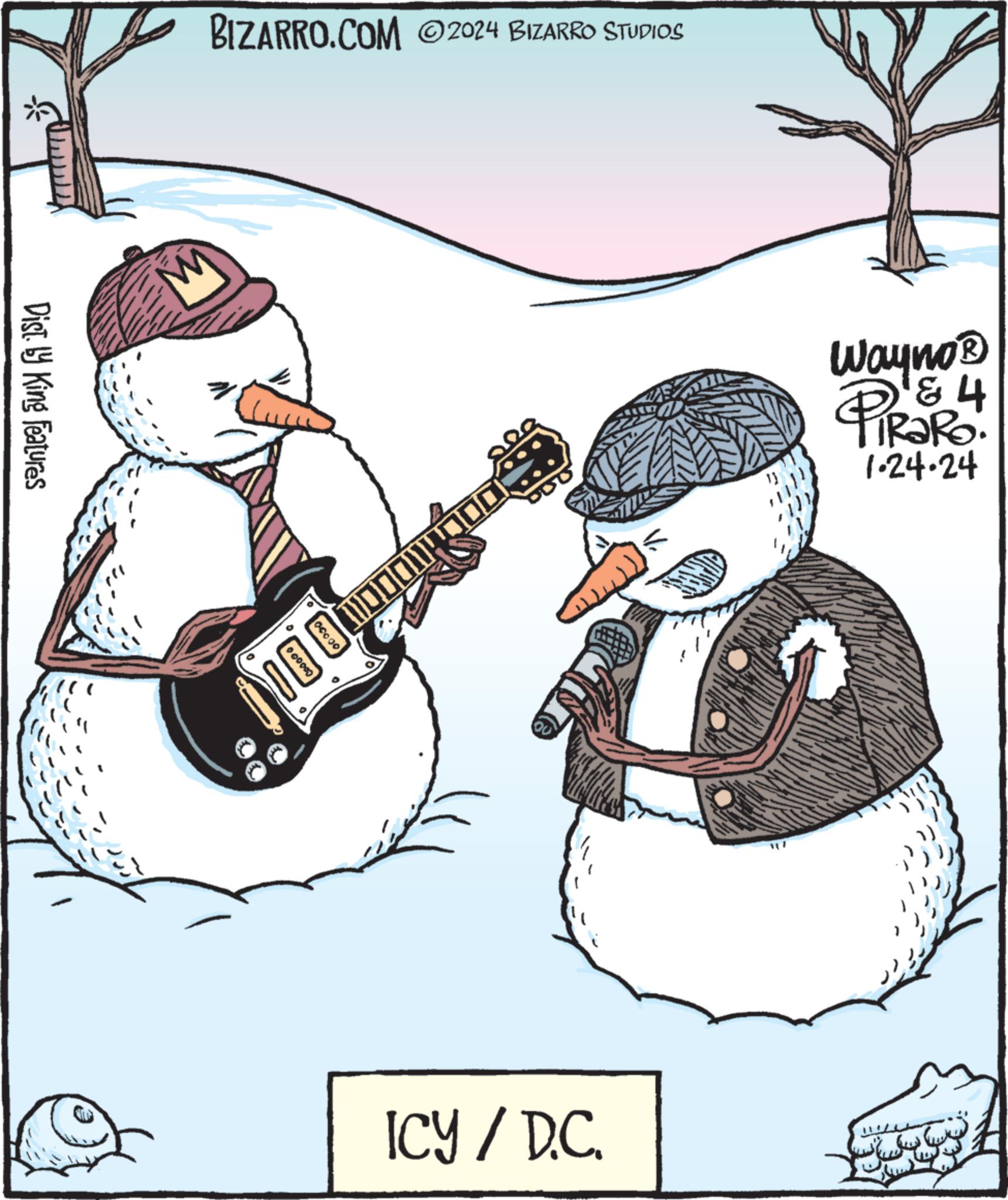 Organism OCR: Dist. by King features BIZARRO.COM ©2024 BIZARRO STUDIOS 10000M 300 ICY / D.C. Wayno ? '??? 4 PiRaRo 1.24.24 ???? Dist . by King features BIZARRO.COM © 2024 BIZARRO STUDIOS 10000M 300 ICY / D.C. Wayno ? ' ??? 4 PiRaRo 1.24.24 ????