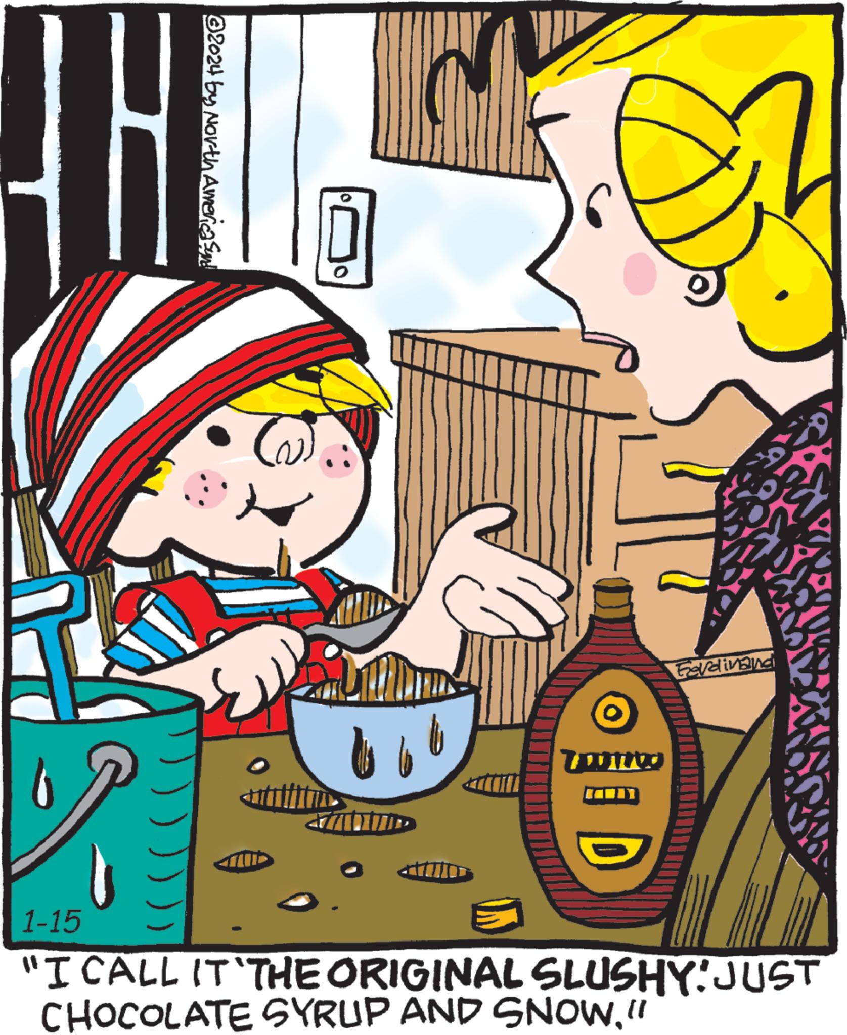 Sharing OCR: 2024 by North America Sund 7 7 ( MUD J WI Gerdinand 1-15 "I CALL IT 'THE ORIGINAL SLUSHY:JUST CHOCOLATE SYRUP AND SNOW" 2024 by North America Sund 7 7 ( MUD J WI Gerdinand 1-15 " I CALL IT ' THE ORIGINAL SLUSHY : JUST CHOCOLATE SYRUP AND SNOW