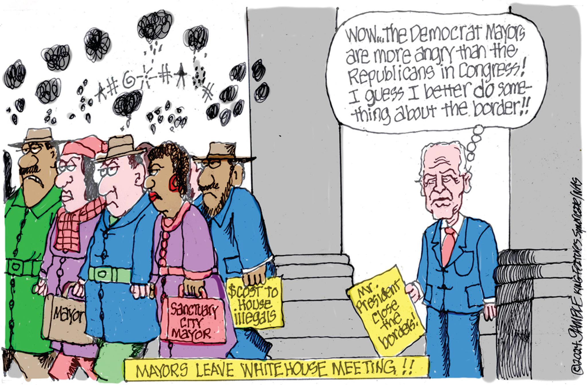 Parallel OCR: aft •• A# G 2 - #A Mayor isu $COST TO HOUSE llegais Wow.. The Democrat Mayors are more angry than the Republicans in Congress! I guess I better do some- thing about the border!! Fund CILLS Sanctuary CITY MAYOR MAYORS LEAVE WHITE HOUSE MEETING !! Mr. President Close the borders! ?2024 JAMBLE KING Features Squrica /NAS aft •• A # G 2 - #A Mayor isu $ COST TO HOUSE llegais Wow .. The Democrat Mayors are more angry than the Republicans in Congress ! I guess I better do some thing about the border !! Fund CILLS Sanctuary CITY MAYOR MAYORS LEAVE WHITE HOUSE MEETING !! Mr. President Close the borders ! ?2024 JAMBLE KING Features Squrica / NAS
