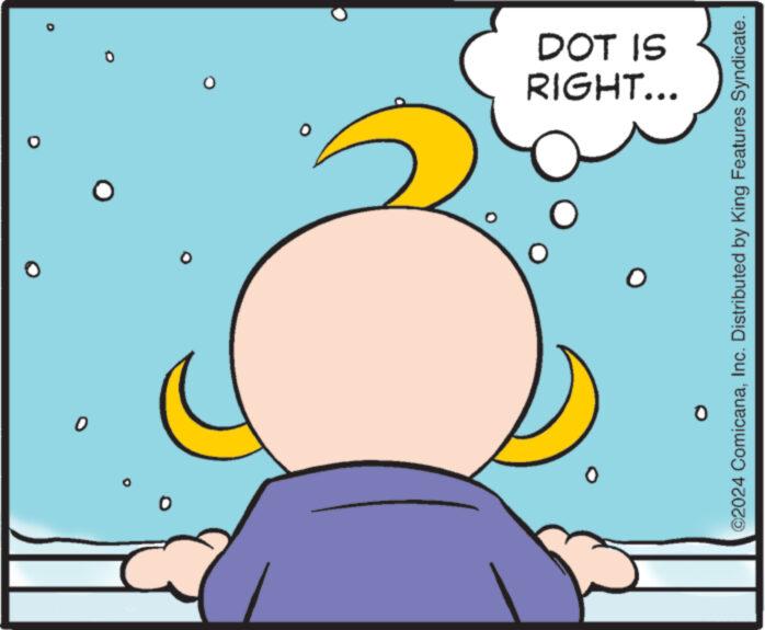 Water OCR: RIGHT... DOT IS ©2024 ComicanaInc. Distributed by King Features Syndicate. RIGHT ... DOT IS © 2024 ComicanaInc. Distributed by King Features Syndicate .