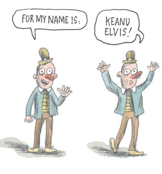 Humour OCR: FOR MY NAME IS: P KEANV ELVIS! FOR MY NAME IS : P KEANV ELVIS !