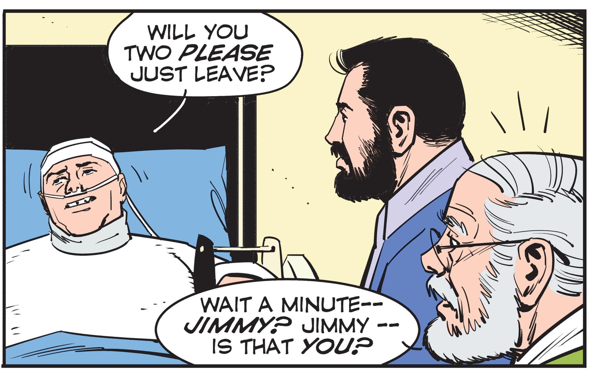 Happy OCR: WILL YOU TWO PLEASE JUST LEAVE? WAIT A MINUTE-- JIMMY? JIMMY IS THAT YOU? WILL YOU TWO PLEASE JUST LEAVE ? WAIT A MINUTE- JIMMY ? JIMMY IS THAT YOU ?