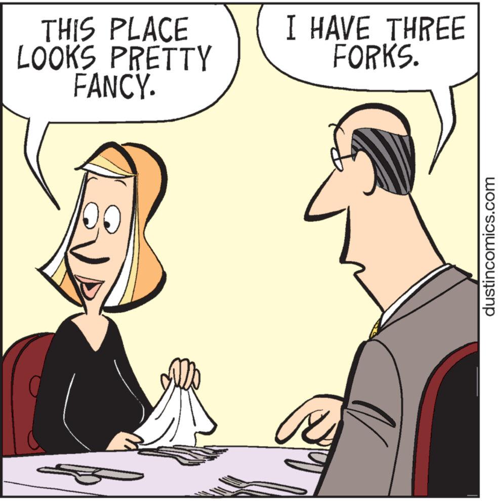Jaw OCR: THIS PLACE LOOKS PRETTY FANCY. O I HAVE THREE FORKS. S dustincomics.com THIS PLACE LOOKS PRETTY FANCY . O I HAVE THREE FORKS . S dustincomics.com