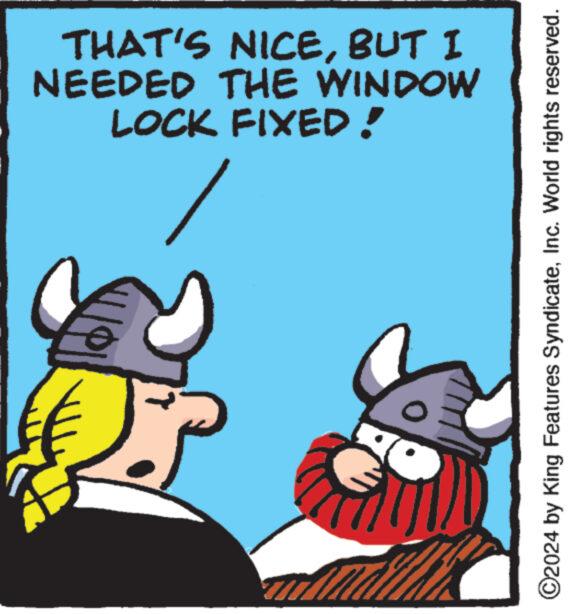 Finger OCR: THAT'S NICEBUT I NEEDED THE WINDOW LOCK FIXED! ?2024 by King Features SyndicateInc. World rights reserved. THAT'S NICEBUT I NEEDED THE WINDOW LOCK FIXED ! ?2024 by King Features SyndicateInc. World rights reserved .