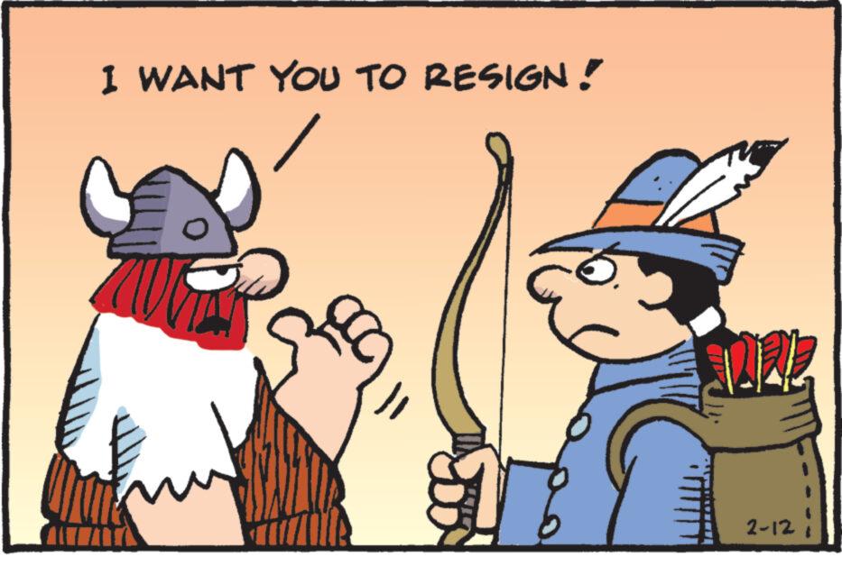 Fictional character OCR: I WANT YOU TO RESIGN! 2-12 I WANT YOU TO RESIGN ! 2-12