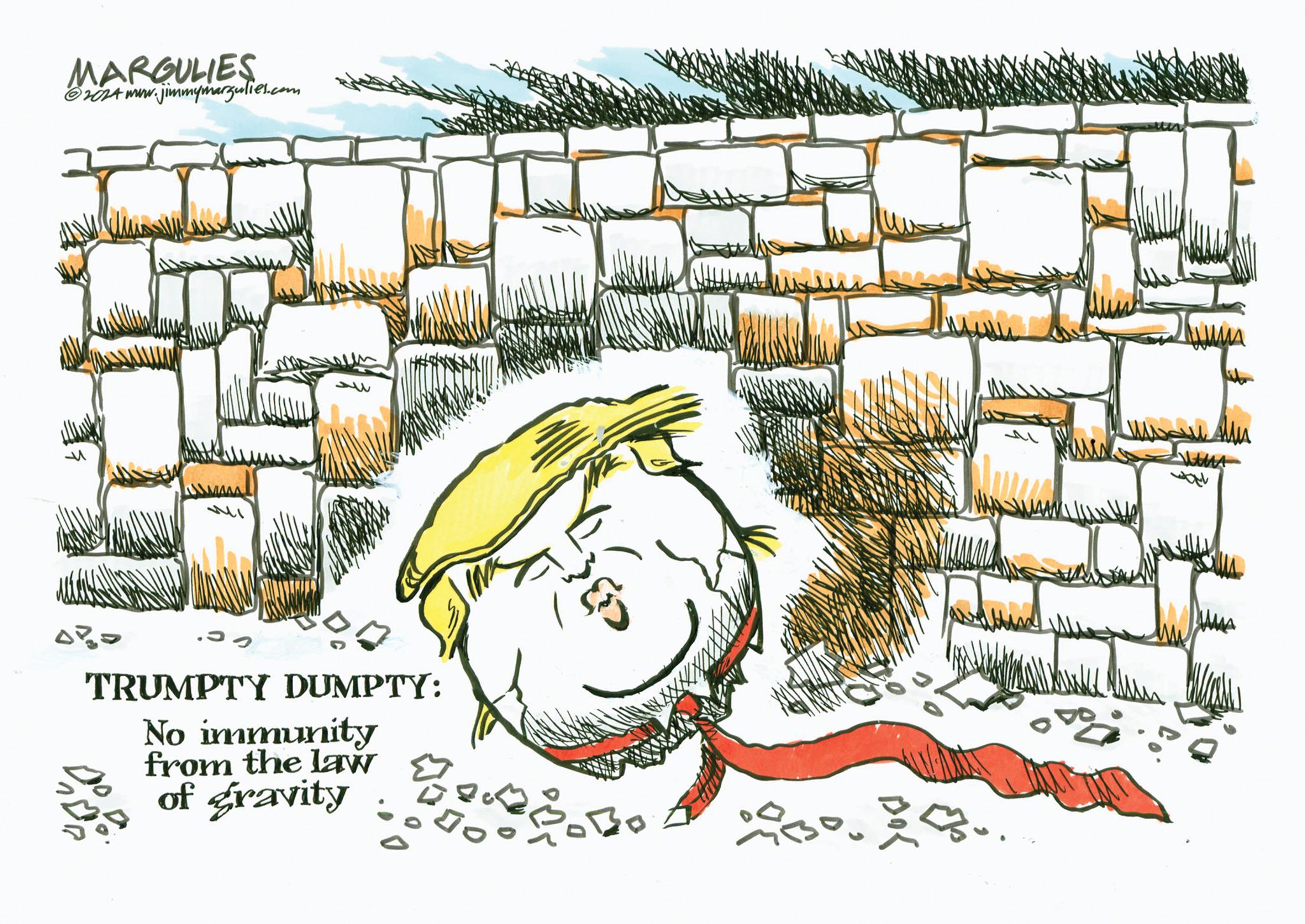Line art OCR: MARGULIES ?2024 www.jimmymargulies.com .59 TRUMPTY DUMPTY: No immunity from the law of gravity E obo 3 AMA JAMA MARGULIES ?2024 www.jimmymargulies.com .59 TRUMPTY DUMPTY : No immunity from the law of gravity E obo 3 AMA JAMA
