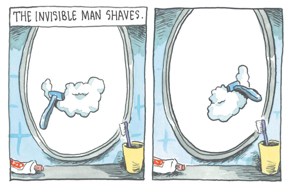 Pattern OCR: THE INVISIBLE MAN SHAVES ISTOYO THE INVISIBLE MAN SHAVES ISTOYO