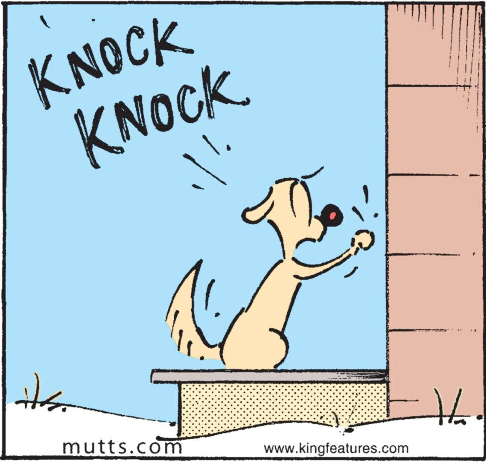 Slope OCR: KNOCK KNOCK thes mutts.com www.kingfeatures.com Ha KNOCK KNOCK thes mutts.com www.kingfeatures.com Ha