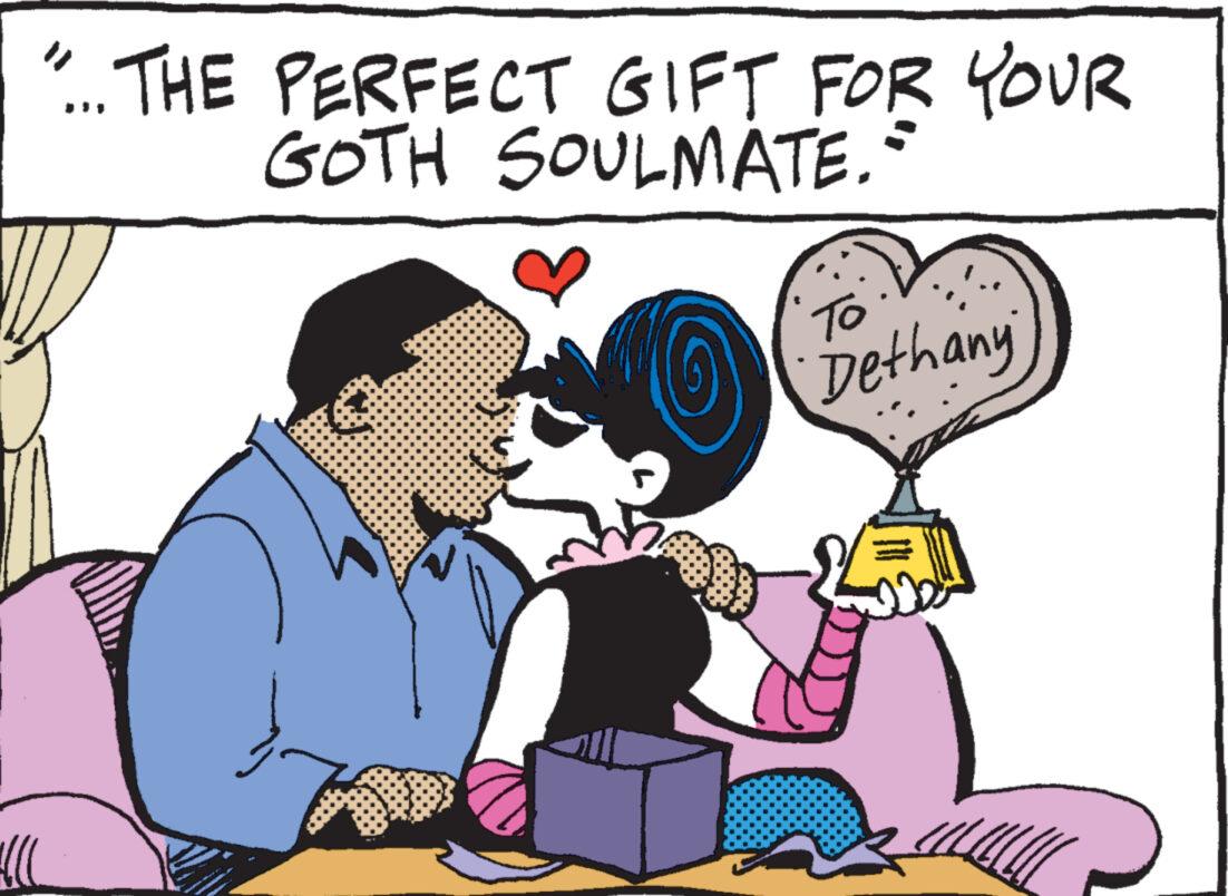 Interaction OCR: ... THE PERFECT GIFT FOR YOUR GOTH SOULMATE. To Dethany W ... THE PERFECT GIFT FOR YOUR GOTH SOULMATE . To Dethany W