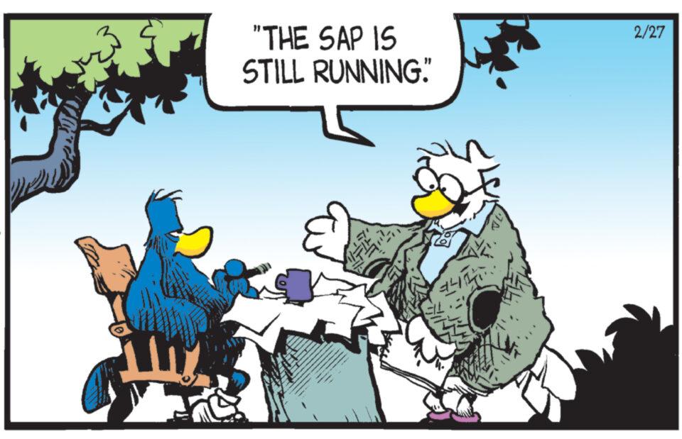 Fiction OCR: Vus "THE SAP IS STILL RUNNING." 41 444 2/27 Vus " THE SAP IS STILL RUNNING . " 41 444 2/27