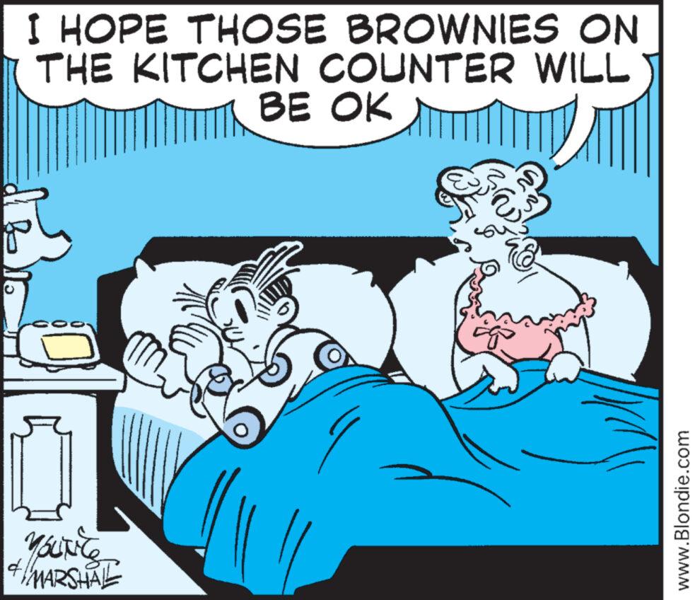 Adaptation OCR: I HOPE THOSE BROWNIES ON THE KITCHEN COUNTER WILL BE OK 0 YouNice & MARSHAL 2 www.Blondie.com I HOPE THOSE BROWNIES ON THE KITCHEN COUNTER WILL BE OK 0 YouNice & MARSHAL 2 www.Blondie.com