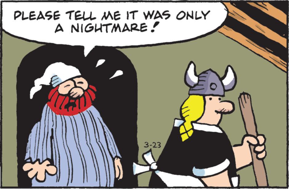 Fictional character OCR: PLEASE TELL ME IT WAS ONLY A NIGHTMARE! 3-23 PLEASE TELL ME IT WAS ONLY A NIGHTMARE ! 3-23